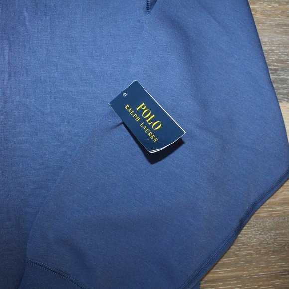 NWT POLO RALPH LAUREN MEN'S CREW NECK FLEECE SWEATSHIRT NAVY BLUE $148 - Picture 4 of 6